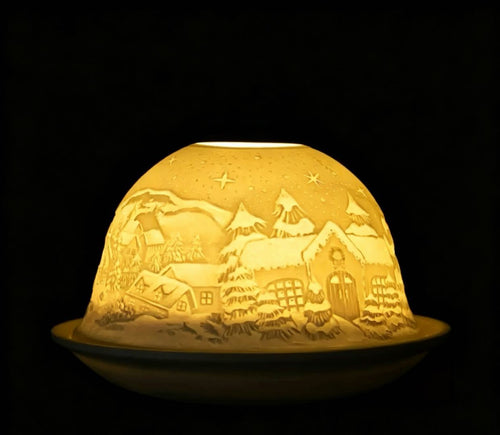 Dôme Lumineux de Noël en Porcelaine